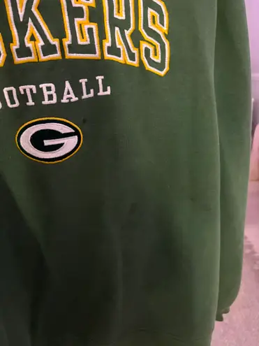 Green Bay Packers Crew Neck Hoodie Size L