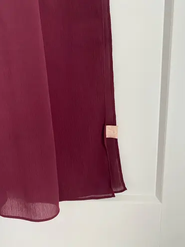 VOILE CHIC Premium Chiffon Deep Burgundy Hijab Scarf For Women Purple