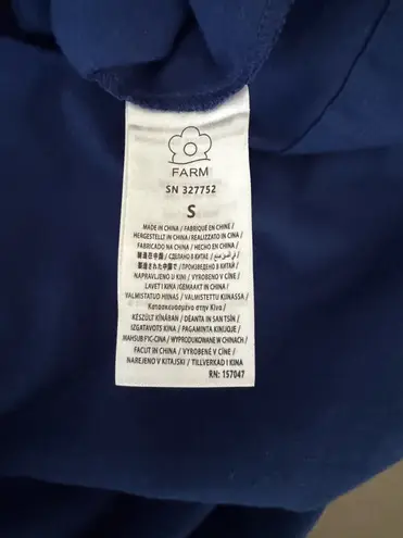 Farm Rio Linen Blend Leaf One-Shoulder Midi Dress. Size S. MSRP $285