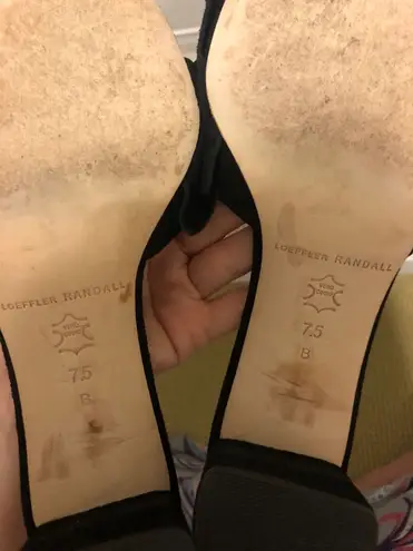 Loeffler Randall black heeled mules 