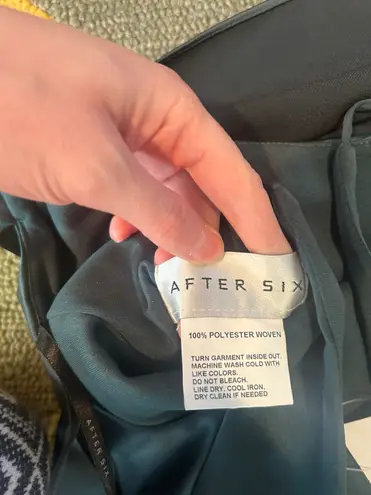 After Six NWT Evergreen Dark Green Bridesmaid Wedding Guest Prom Formal Dress 0