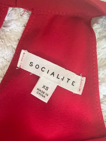 Socialite | Red Halter Neck Top (xs) 127T1