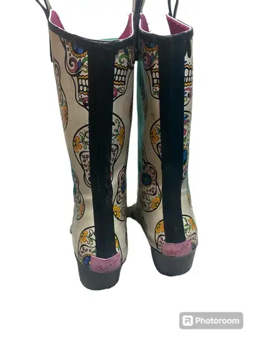 Blazin Roxx Sugar Skull Cowgirl Boots women size 8 Día de Los Muertos Talavera