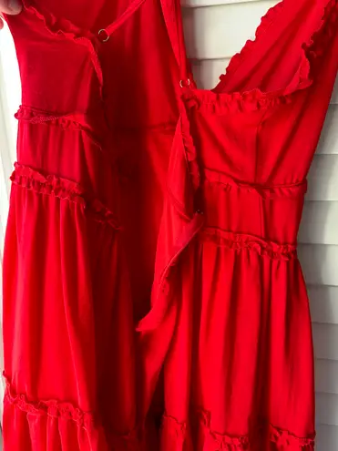 fab'rik Red Spaghetti Strap Dress 