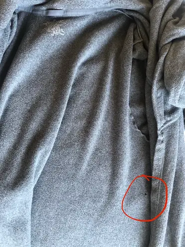 Cuddl Duds Gray Fleece Cardigan/Robe