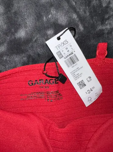 Garage Seamless Bustier Cami in Crimson Red