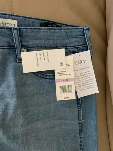 Ella Moss Crystal Super High Waist Skinny Cropped Jeans