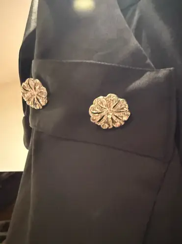 Mac Duggal NWOT 55692 Three Quarter Sleeve Ruffle Neck Dress