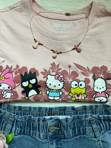 Sanrio Hello Kitty and friends by hibiscus pink short sleeve tee