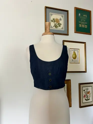 Banana Republic Denim Bustier Crop Top 