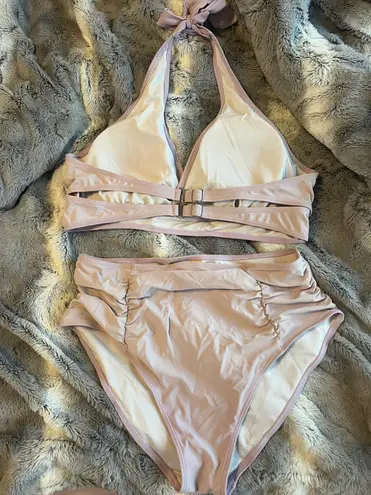 Light Purple Two Piece Swim Suit Size XL