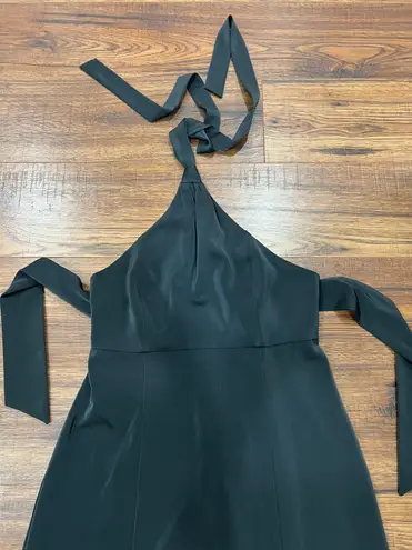 Urban Outfitters Satin Halter Minidress Black Sz S