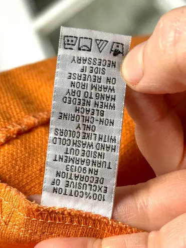 Bob Mackie Women’s Medium Orange Embroidered Front Tie Wearable Art Jacket