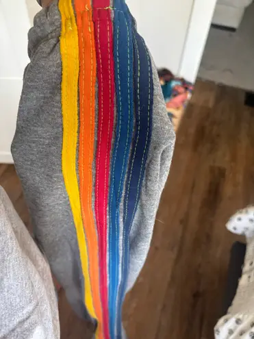 Aviator Nation 5 STRIPE SWEATPANTS - HEATHER GREY