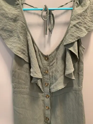 June and Hudson Green Ruffle Jumpsuit - Image 7