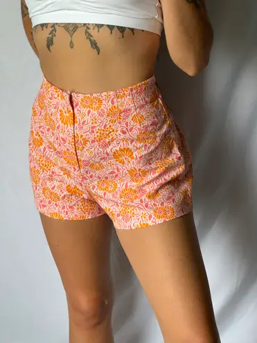 Zara Floral Shorts Size L