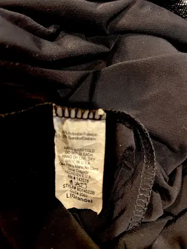 Black Bead Black Beads silver metallic strapless bodycon mini dress size L