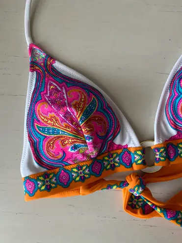 Victoria's Secret Y2k Victoria’s secret bohemian multicolor printed triangle padded bikini top