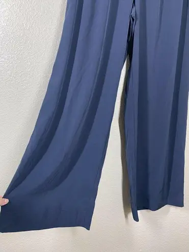 CO Medium Stretch Crepe Wide Leg Pants Navy New $650 Blue