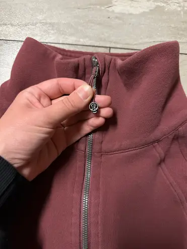 Lululemon Scuba Oversized Funnel Neck Half-Zip in Smoky Red