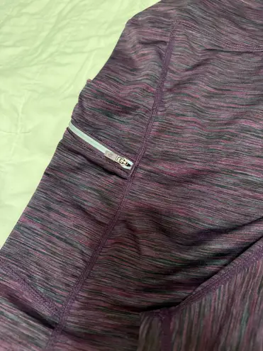 Woman’s Heather Purple and Black Athletic Gym Yoga Shorts, Fits XL Size 3X