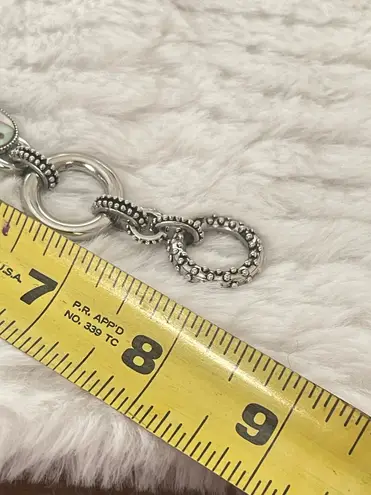 Lia Sophia Signed Toggle Bracelet – Abalone & Purple 7.5”