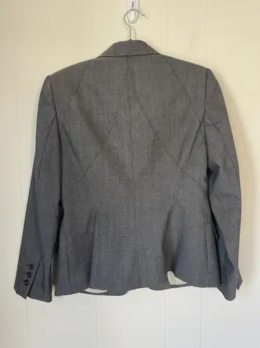 Anne Klein grey wool blend blazer suit jacket stretch lined Women’s size 8P