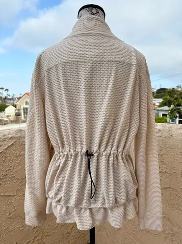Koral Activewear Bare Knuckle Netz cream zip up athleisure jacket size M medium