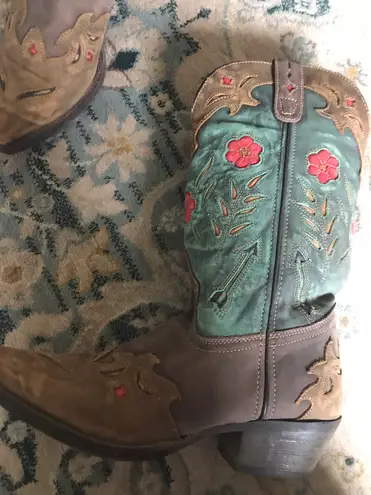 Laredo Knee High Tooled Western Cowgirl Cowboy Boots