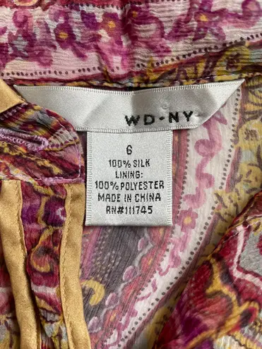 WD•NY Vintage silk WDNY Paisley print pink button shirt