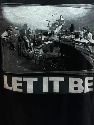 The Beatles The Beatle Let It Be in Studio Woman’s Black T-Shirt XL
