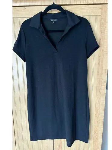 Coco + Carmen Black Polo Short Sleeve Mini Dress Sheer Jersey Black Size S / M - Image 5