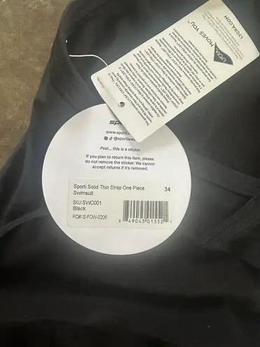 Sporti Thin Strap Athletic One Piece Swimsuit for Women