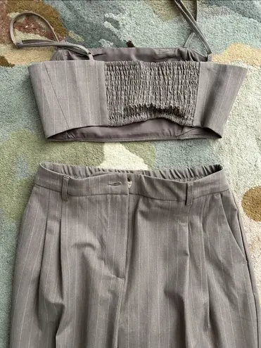 House of Harlow Pin Stripe Pant Set