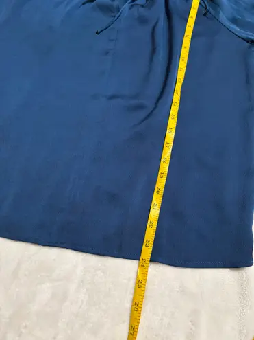 Current Air Dark Teal Modern Romance Tie Front Top