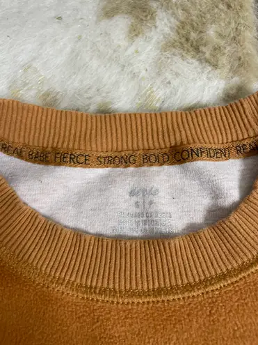 Aerie Burnt Orange Fleece Pullover Sweatshirt