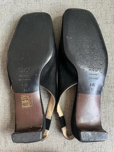 Bottega Veneta suede sling back kitten heels