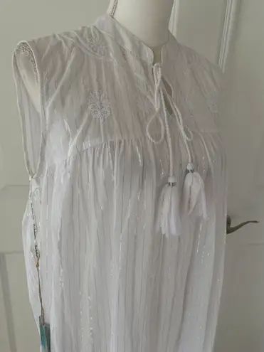 True Destination Resort Wear Tiered Embroidered Midi Dress