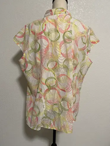 Dress Barn  Womens Multi Button-up Shirt Size 18/20