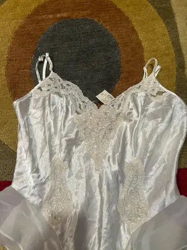 Victoria's Secret NWT Victoria’s Secret Vintage Ivory White Satin Bodysuit Teddy Bridal Lingerie L