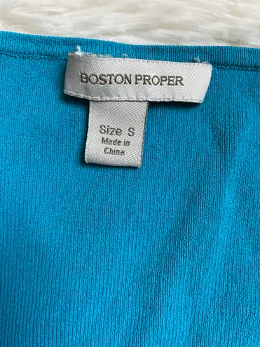 Boston Proper nylon stretchy blue tank