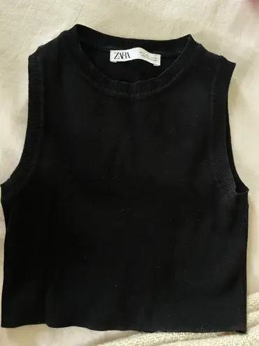 ZARA Black Crop Top