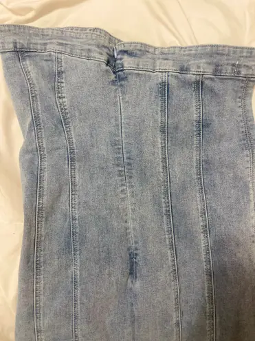 Just Quella Denim Bodycon Mini Dress