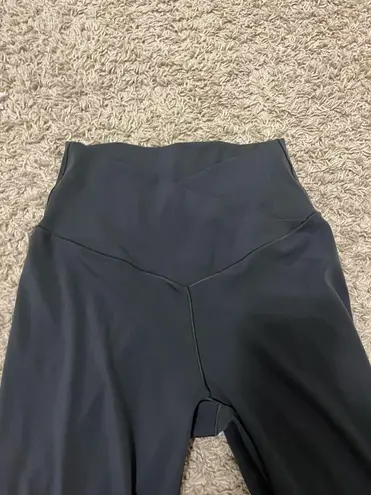 Aerie grey cross over  flared leggings thumbnail 2