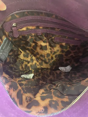 B Makowsky Vintage Leather Purple Sparkle Deadstock Purse