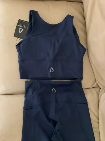 Up To You Athletics Leggings and Sports Bra Set Blue