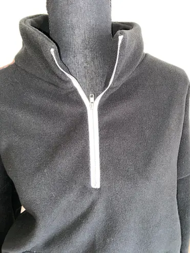 C+D+M collection Fleece Black And Cheetah Print Pullover Sweater