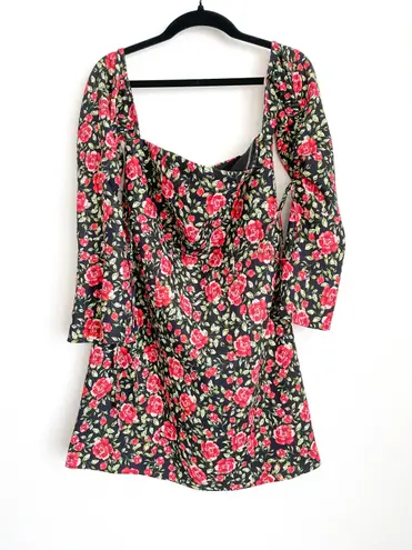 C/MEO COLLECTIVE Revolve Rose Floral Off the Shoulder Mini Dress