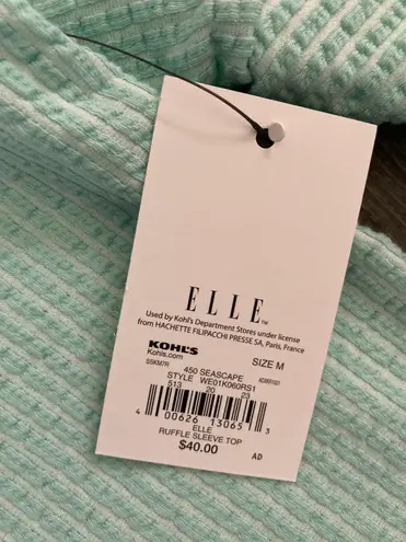 Elle 3/4 Ruffle Sleeve Blouse Top Size M