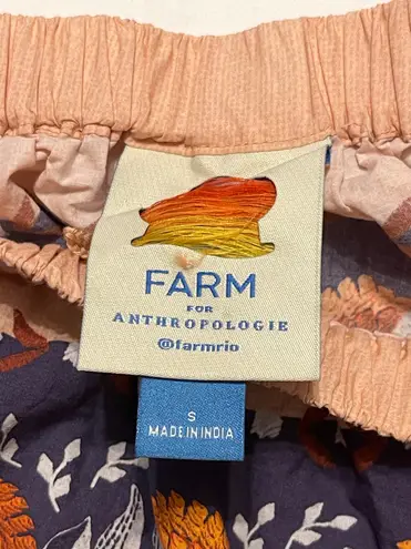 Farm Rio For Anthropologie Small Off The Shoulder Printed Poplin Top Blouse